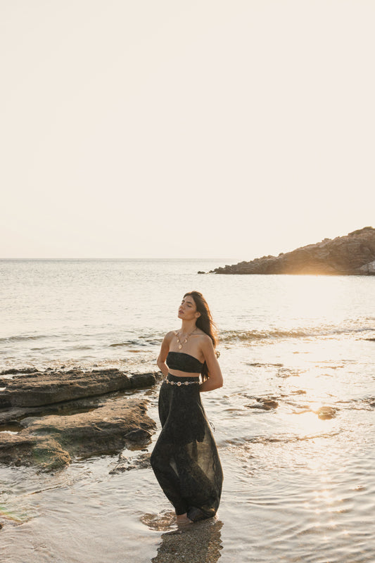 Alma Skirt (Olive Paisleys)